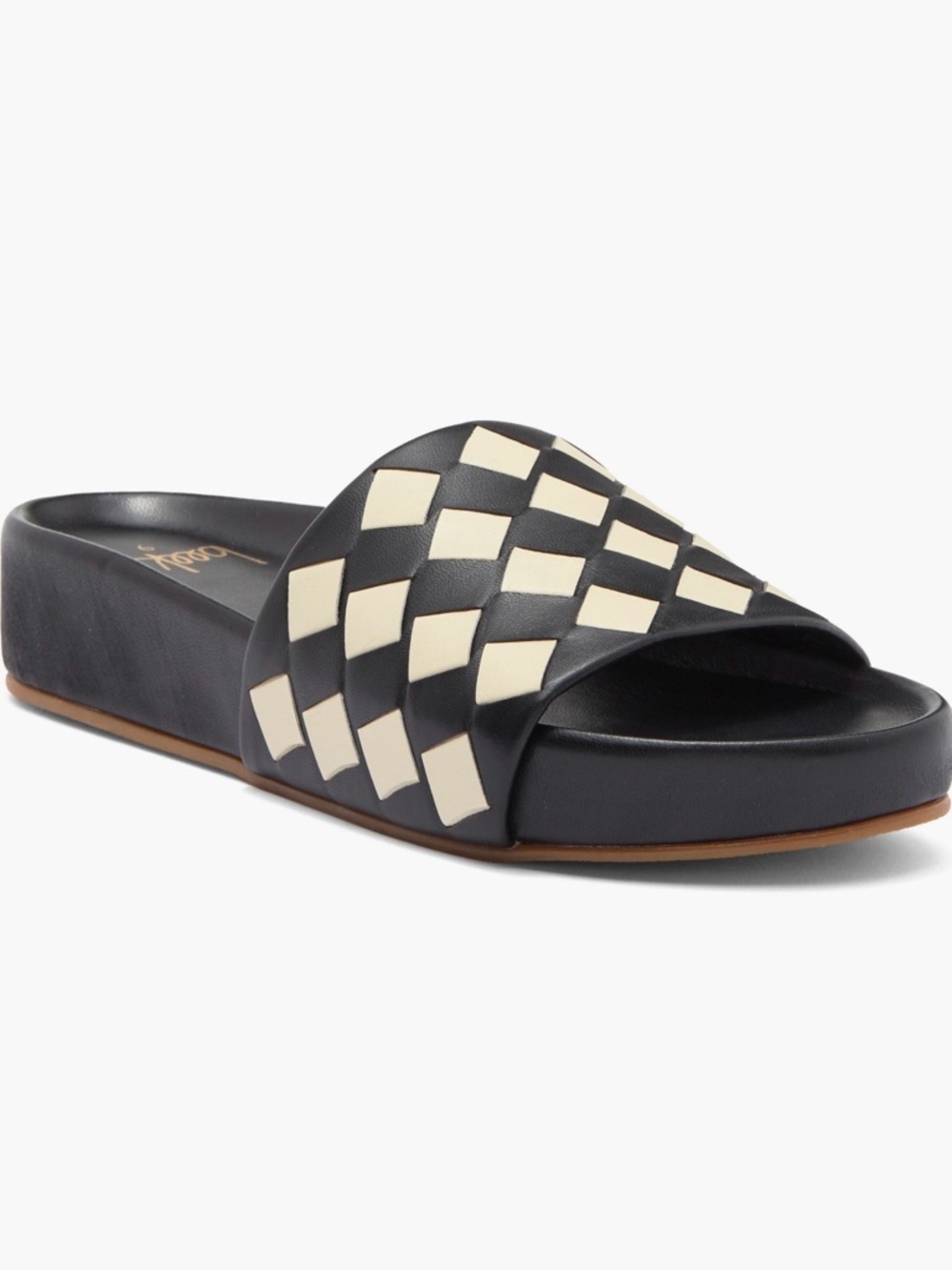 BEEK Black And Cream Checkered Pelican Sandal - Picture 3 of 8